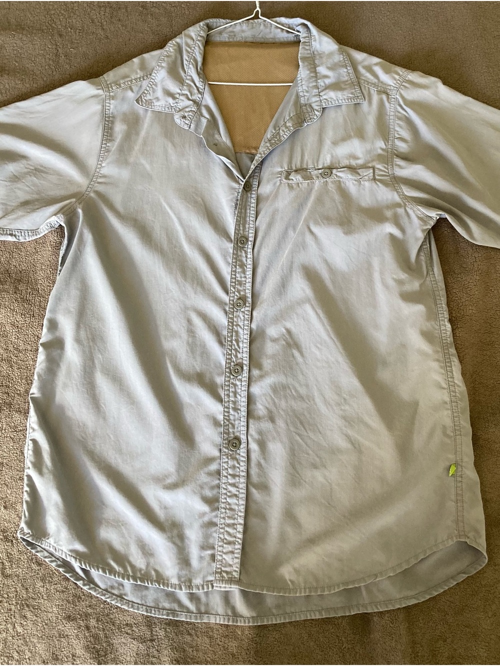 Source Unknown Light Gray Men's Casual Button-Down Shirt